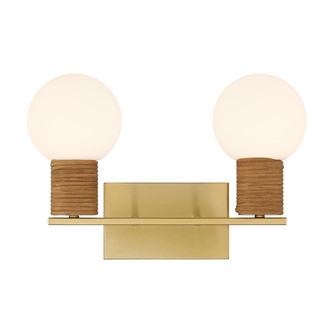 Jarrell 2-Light Bathroom Vanity Light in Warm Brass (128|8-4081-2-322)