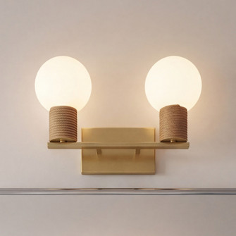 Jarrell 2-Light Bathroom Vanity Light in Warm Brass (128|8-4081-2-322)