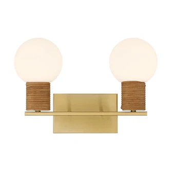 Jarrell 2-Light Bathroom Vanity Light in Warm Brass (128|8-4081-2-322)