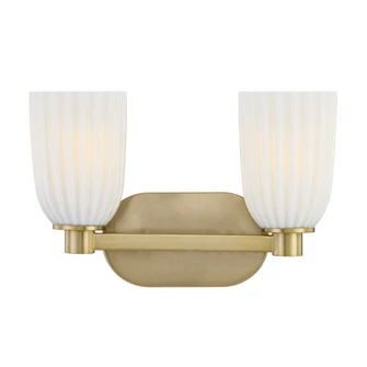 Baldwin 2-Light Bathroom Vanity Light in Noble Brass (128|8-1245-2-127)