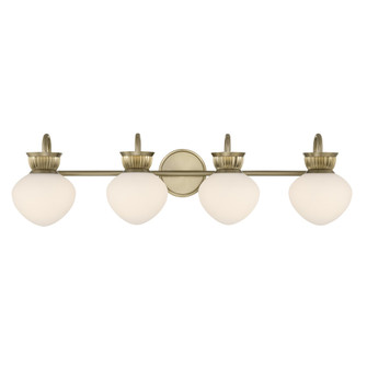 Melbourne 4-Light Bathroom Vanity Light in Noble Brass (128|8-1028-4-127)