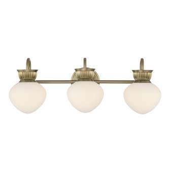 Melbourne 3-Light Bathroom Vanity Light in Noble Brass (128|8-1028-3-127)