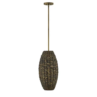 Tierra Brisa 1-Light Pendant in Riviera Brass by Breegan Jane (128|7-8416-1-220)