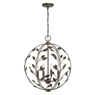 Laska 4-Light Pendant in Enchanted Bronze by Breegan Jane (128|7-6704-4-334)