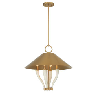 Hearne 4-Light Pendant in Warm Brass by Dann Foley (128|7-6308-4-322)