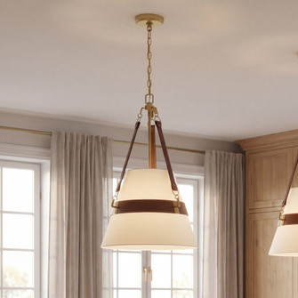 Corinth 3-Light Pendant in Warm Brass (128|7-5627-3-322)