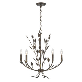 Laska 5-Light Chandelier in Enchanted Bronze by Breegan Jane (128|1-6706-5-334)