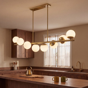 Turin 8-Light Linear Chandelier in Warm Brass by Dann Foley (128|1-6524-8-322)