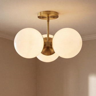 Turin 3-Light Chandelier in Warm Brass by Dann Foley (128|1-6523-3-322)