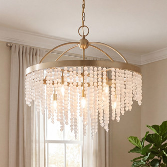 Jeanette 8-Light Chandelier in Noble Brass (128|1-6451-8-127)