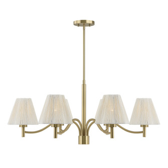 Rosa 6-Light Chandelier in Noble Brass (128|1-6084-6-127)