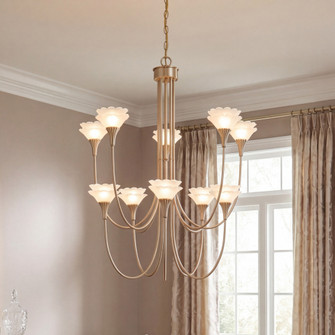 Florena 10-Light Chandelier in Noble Brass by Breegan Jane (128|1-5083-10-127)