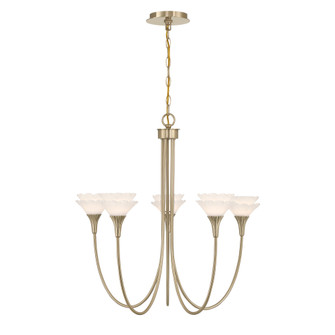 Florena 5-Light Chandelier in Noble Brass by Breegan Jane (128|1-5082-5-127)