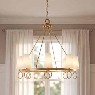 Wilkes 8-Light Chandelier in Warm Brass by Dann Foley (128|1-4702-8-322)