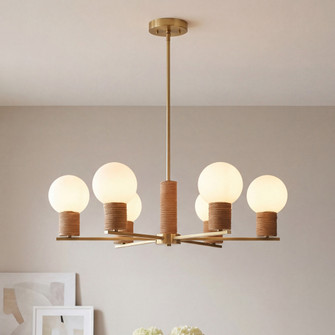 Jarrell 6-Light Chandelier in Warm Brass (128|1-4080-6-322)