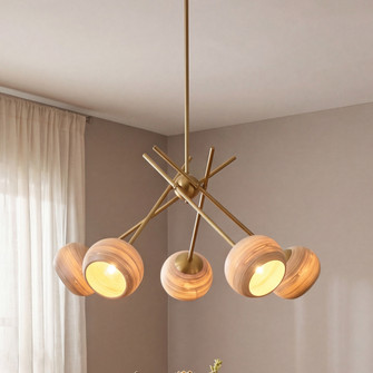 Jasper 5-Light Chandelier in Warm Brass (128|1-2968-5-322)