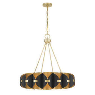 Pelham 16-Light Chandelier in Black Cashmere and True Gold (128|1-2414-16-343)