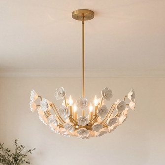 Flores 4-Light Chandelier in Noble Brass by Breegan Jane (128|1-2500-4-127)