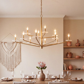 Judi 12-Light Chandelier in Distressed Gold by Breegan Jane (128|1-1966-12-60)