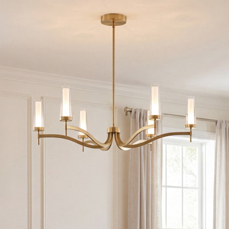 Butler 6-Light Chandelier in Warm Brass (128|1-1464-6-322)