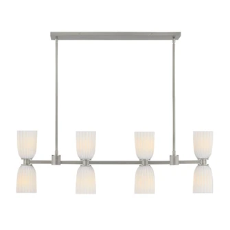 Baldwin 8-Light Linear Chandelier in Satin Nickel (128|1-1249-8-SN)