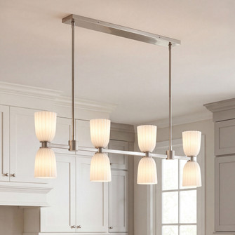 Baldwin 8-Light Linear Chandelier in Satin Nickel (128|1-1249-8-SN)