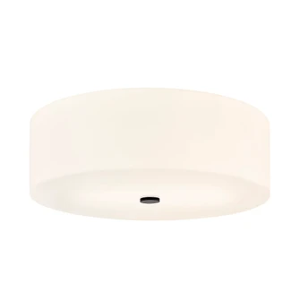 Classic 24'' 5-Light Acrylic Flush-Mount (254|ACR-9732-OPAL-MBLK)
