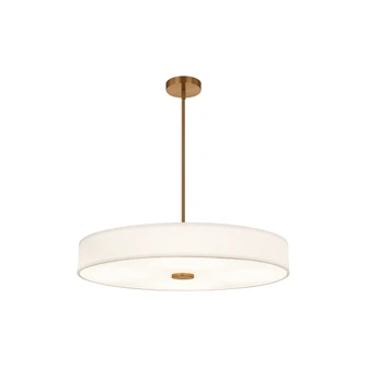 Genova 36'' LED Low-Profile Drum Pendant (254|FAB-9314-WHTE-BRSS)