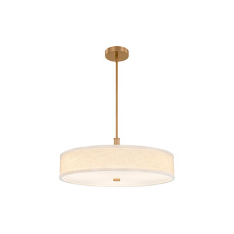 Genova 24'' LED Low-Profile Drum Pendant (254|FAB-9312-CREM-BRSS)