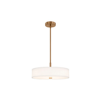 Genova 18'' LED Low-Profile Drum Pendant (254|FAB-9311-WHTE-BRSS)