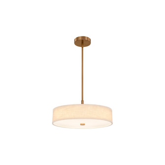 Genova 18'' LED Low-Profile Drum Pendant (254|FAB-9311-CREM-BRSS)