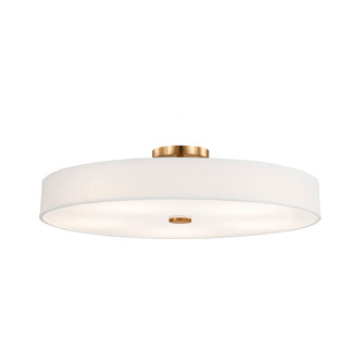Genova 48'' LED Low-Profile Drum Semi-Flush (254|FAB-9307-WHTE-BRSS)