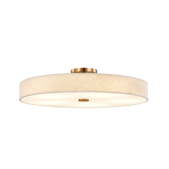 Genova 48'' LED Low-Profile Drum Semi-Flush (254|FAB-9307-CREM-BRSS)