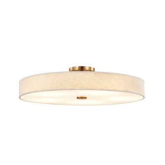 Genova 48'' LED Low-Profile Drum Semi-Flush (254|FAB-9307-CREM-BRSS)