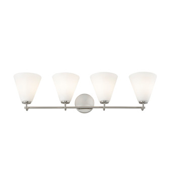 Pavia 4-Light Bath Bar (254|FSN-8364-OPAL-NCKL)