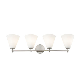 Pavia 4-Light Bath Bar (254|FSN-8364-OPAL-NCKL)