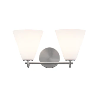 Pavia 2-Light Bath Bar (254|FSN-8362-OPAL-NCKL)