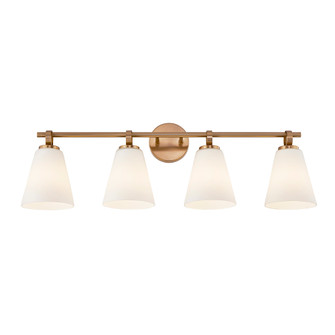 Bolzano 4-Light Bath Bar (254|FSN-8344-OPAL-BRSS)