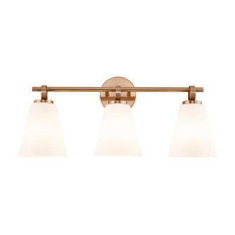 Bolzano 3-Light Bath Bar (254|FSN-8343-OPAL-BRSS)