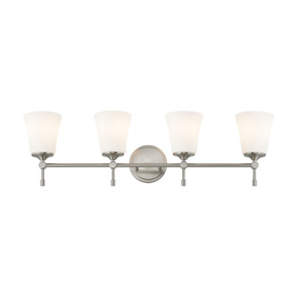 Tulsi 4-Light Bath Bar (254|FSN-8314-OPAL-NCKL)