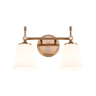 Tulsi 2-Light Bath Bar (254|FSN-8312-OPAL-BRSS)