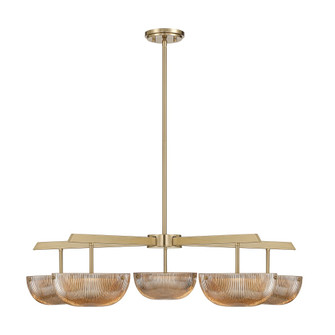 Hubbard 5-Light LED Chandelier in Noble Brass (128|1-1252-5-127)