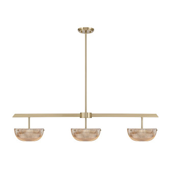 Hubbard 3-Light LED Linear Chandelier in Noble Brass (128|1-1250-3-127)