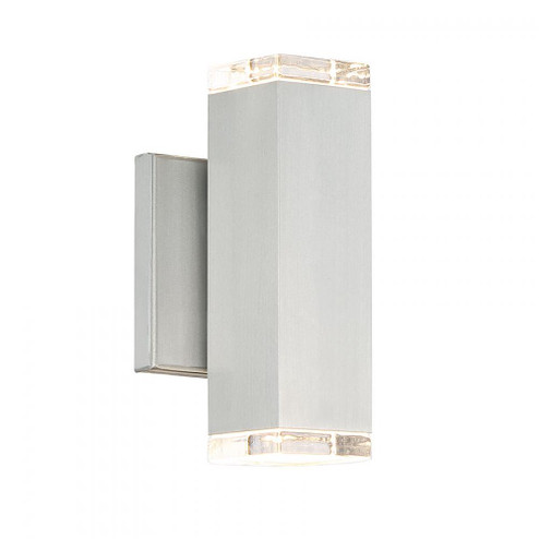 BLOCK 2LGT OUTDOOR SCONCE 3000K (1357|WS-W61808-AL)