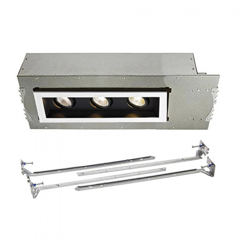 Mini Multiple LED Three Light New Construction Housing with Trim and Light Engine (1357|MT-3LD311NA-W935BK)