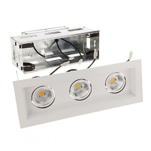 Mini Multiple LED Three Light Remodel Housing with Trim and Light Engine (1357|MT-3LD311R-F930-WT)