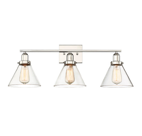 Drake 3-Light Bathroom Vanity Light in Polished Nickel (128|8-9130-3-109)