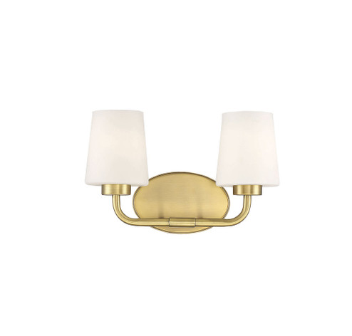 Capra 2-Light Bathroom Vanity Light in Warm Brass (128|8-4090-2-322)