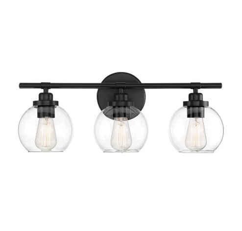 Carson 3-Light Bathroom Vanity Light in Matte Black (128|8-4050-3-BK)