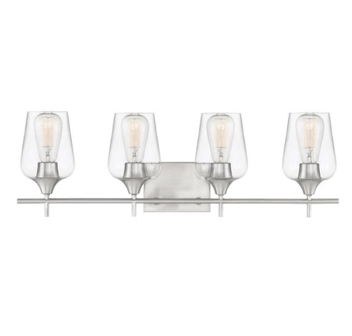 Octave 4-Light Bathroom Vanity Light in Satin Nickel (128|8-4030-4-SN)